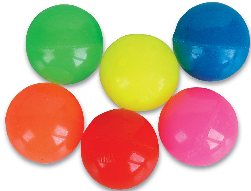 colored rubber balls